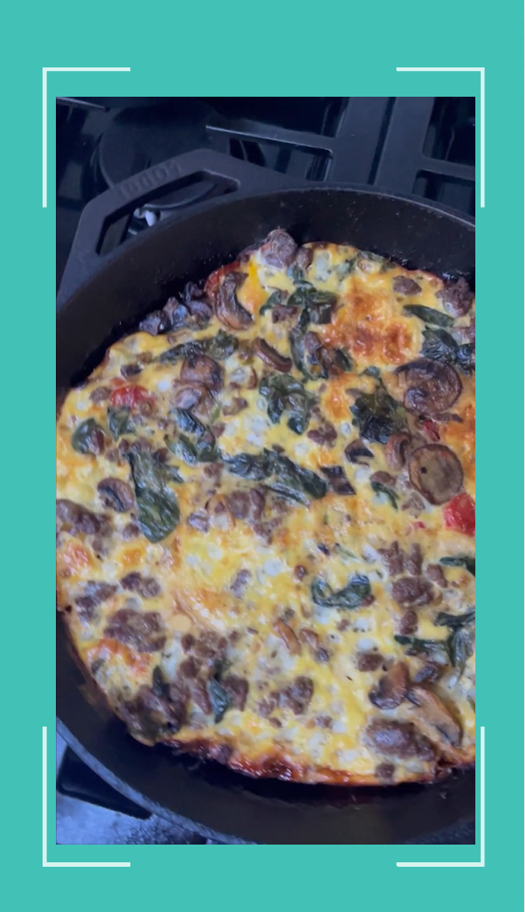 Meal Prep Frittata | Ground Beef and Mushroom